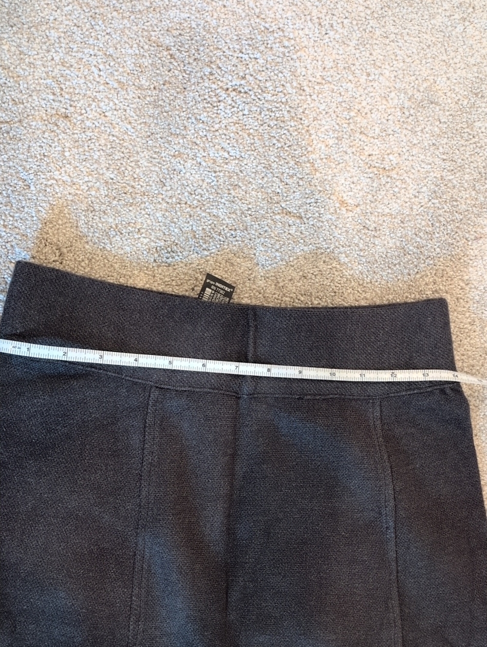 Zara Knit Charcoal Gray Midi Skirt, Medium - Picture 9 of 10
